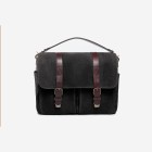 Ona Brixton toile cirée Noire, sac photo messenger