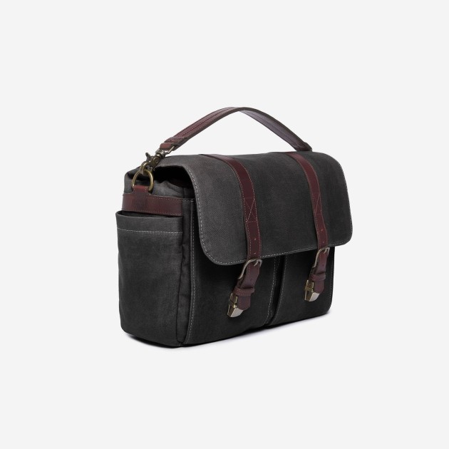 Ona Brixton toile cirée Noire, sac photo messenger