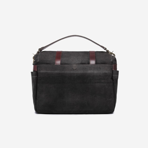 Ona Brixton toile cirée Noire, sac photo messenger