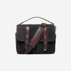 Ona Brixton toile cirée Noire, sac photo messenger