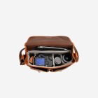 Ona Brixton cuir Antique Cognac, sac photo messenger