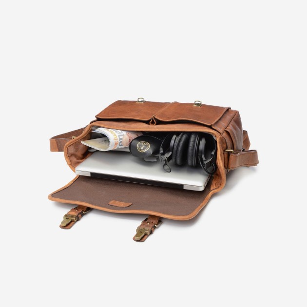 Ona Brixton cuir Antique Cognac, sac photo messenger