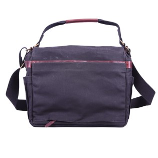 Ona Astoria toile cirée Noire, grand sac photo messenger