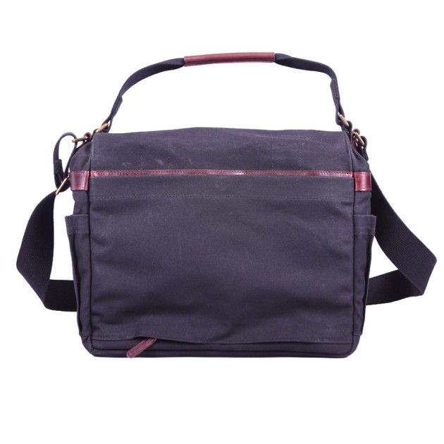 Ona Astoria toile cirée Noire, grand sac photo messenger