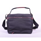Ona Astoria toile cirée Noire, grand sac photo messenger
