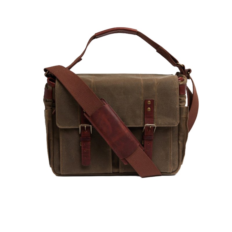 Ona Astoria toile cirée Field Tan, grand sac photo messenger