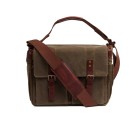 Ona Astoria toile cirée Field Tan, grand sac photo messenger
