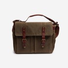 Ona Astoria toile cirée Field Tan, grand sac photo messenger