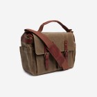 Ona Astoria toile cirée Field Tan, grand sac photo messenger