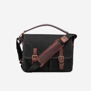 Ona Prince Street toile cirée Noire, sac photo messenger