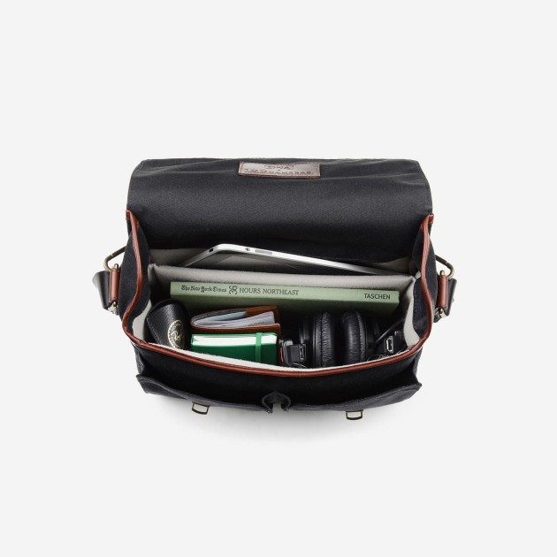 Ona Prince Street toile cirée Noire, sac photo messenger