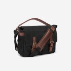 Ona Prince Street toile cirée Noire, sac photo messenger