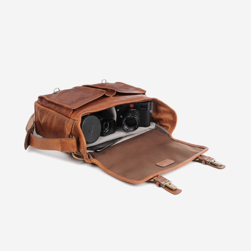 Prince Street cuir Antique Cognac, détail