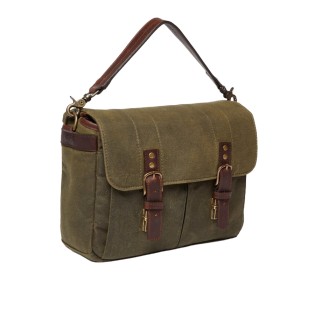 Ona Prince Street toile cirée Olive, sac photo messenger