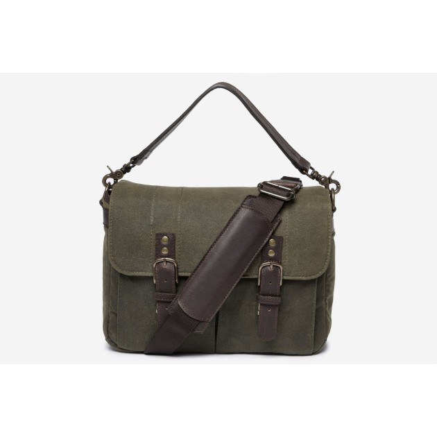 Ona Prince Street toile cirée Olive, sac photo messenger