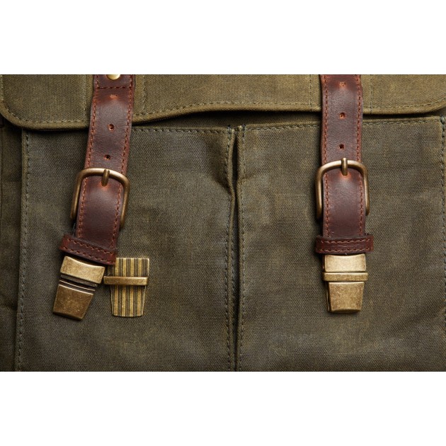 Ona Prince Street toile cirée Olive, sac photo messenger