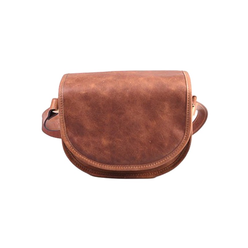 Ona Savannah cuir Antique Cognac, petit sac photo bandoulièr