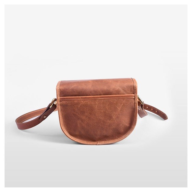 Ona Savannah cuir Antique Cognac, petit sac photo bandoulièr