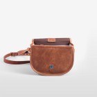 Ona Savannah cuir Antique Cognac, petit sac photo bandoulièr