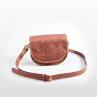 Ona Savannah cuir Antique Cognac, petit sac photo bandoulièr