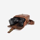Ona Bond Street cuir Antique Cognac, sac photo compact
