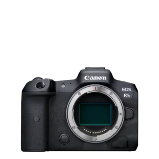 appareil photo Canon EOS R5 sans objectif, vue de face