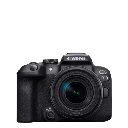 appareil photo Canon EOS R10 avec objectif RF-S 18-150mm, vue de face